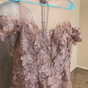 Ricki Freeman for Teri Jon organza tea length gown